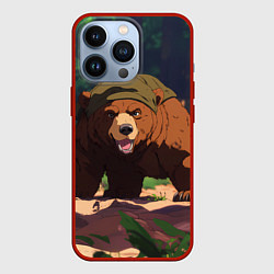 Чехол iPhone 13 Pro Бурый медведь в лесу