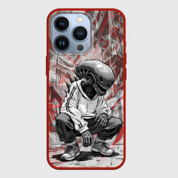 Чехол для iPhone 13 Pro Ксеноморф на спорте, цвет: 3D-красный