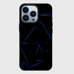 Чехол для iPhone 13 Pro Color blue line, цвет: 3D-черный