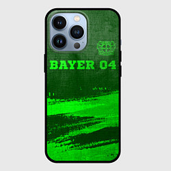 Чехол для iPhone 13 Pro Bayer 04 - green gradient посередине, цвет: 3D-черный