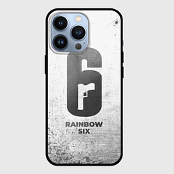 Чехол для iPhone 13 Pro Rainbow Six - white gradient, цвет: 3D-черный