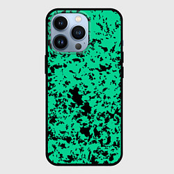 Чехол iPhone 13 Pro Нефритовый зелёный пятнистый