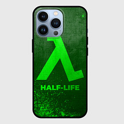 Чехол для iPhone 13 Pro Half-Life - green gradient, цвет: 3D-черный