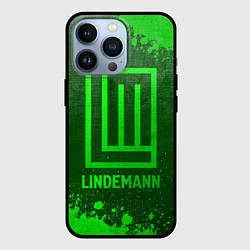 Чехол для iPhone 13 Pro Lindemann - green gradient, цвет: 3D-черный