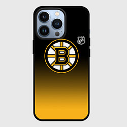 Чехол для iPhone 13 Pro Бостон Брюинз - градиент, цвет: 3D-черный
