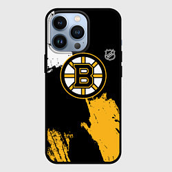 Чехол для iPhone 13 Pro Бостон Брюинз - разлитая краска, цвет: 3D-черный