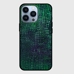 Чехол для iPhone 13 Pro Текстурный тёмный сине-зелёный, цвет: 3D-черный