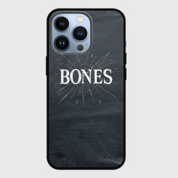 Чехол для iPhone 13 Pro Bones разбитое стекло, цвет: 3D-черный