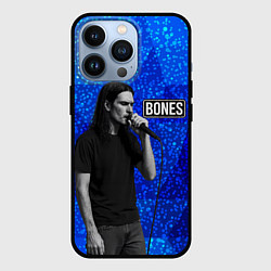 Чехол для iPhone 13 Pro Bones стоит с микрофоном, цвет: 3D-черный