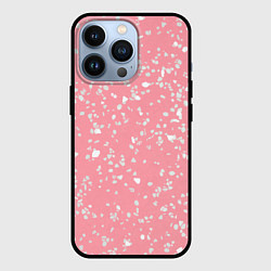 Чехол для iPhone 13 Pro Искристый розовый терраццо, цвет: 3D-черный