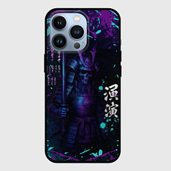 Чехол для iPhone 13 Pro Призрачный самурай - неоновый арт, цвет: 3D-черный