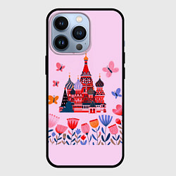Чехол для iPhone 13 Pro Москва - собор, цвет: 3D-черный