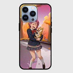 Чехол для iPhone 13 Pro Сиратори Айра Дандадан с щенком, цвет: 3D-черный