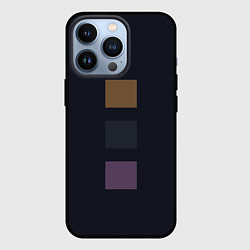 Чехол для iPhone 13 Pro Три элемента кубизм в цвете глубокий индиго, цвет: 3D-черный