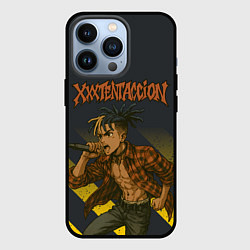 Чехол для iPhone 13 Pro XXXTentacion с микрофоном в аниме стиле, цвет: 3D-черный