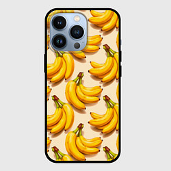 Чехол для iPhone 13 Pro Банановые связки паттерн, цвет: 3D-черный