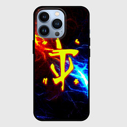 Чехол для iPhone 13 Pro Doom шторм с молниями, цвет: 3D-черный