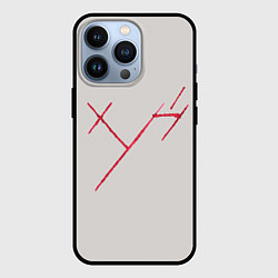 Чехол для iPhone 13 Pro Три буквы, цвет: 3D-черный
