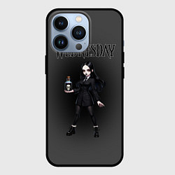 Чехол для iPhone 13 Pro Уэнсдей в стиле аниме, цвет: 3D-черный