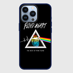 Чехол для iPhone 13 Pro Pink Floyd сердце, цвет: 3D-тёмно-синий