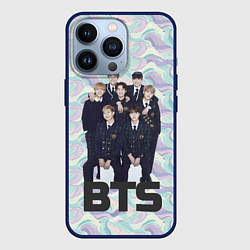 Чехол для iPhone 13 Pro BTS совместное фото, цвет: 3D-тёмно-синий