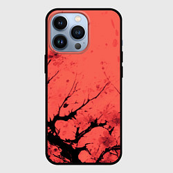 Чехол для iPhone 13 Pro Чёрное дерево абстракция коралловый, цвет: 3D-черный