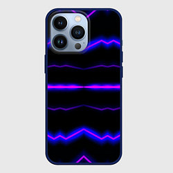 Чехол для iPhone 13 Pro Color multicoloured neon stripes, цвет: 3D-тёмно-синий