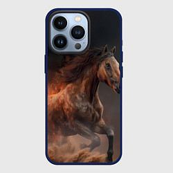 Чехол для iPhone 13 Pro Бегущая лошадь, цвет: 3D-тёмно-синий