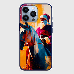 Чехол iPhone 13 Pro Дед Мороз на коне