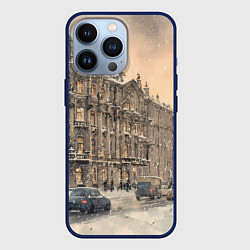 Чехол для iPhone 13 Pro Зима в Санкт-Петербурге, цвет: 3D-тёмно-синий