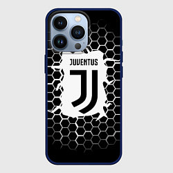 Чехол для iPhone 13 Pro Juventus соты текстура краски, цвет: 3D-тёмно-синий