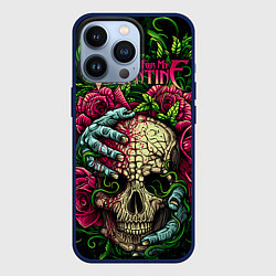 Чехол для iPhone 13 Pro BFMV: Roses Skull, цвет: 3D-тёмно-синий
