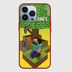 Чехол для iPhone 13 Pro Minecraft Tree, цвет: 3D-красный