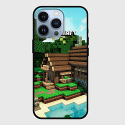 Чехол для iPhone 13 Pro Minecraft House, цвет: 3D-черный