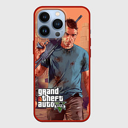 Чехол для iPhone 13 Pro GTA 5: Gangsta, цвет: 3D-красный