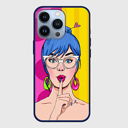 Чехол для iPhone 13 Pro POP ART, цвет: 3D-тёмно-синий