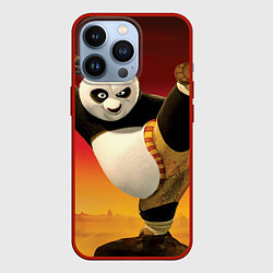 Чехол для iPhone 13 Pro Кунг фу панда, цвет: 3D-красный