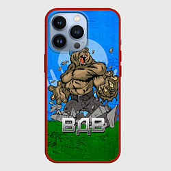 Чехол для iPhone 13 Pro ВДВ, цвет: 3D-красный