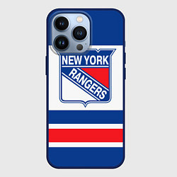 Чехол для iPhone 13 Pro New York Rangers, цвет: 3D-тёмно-синий