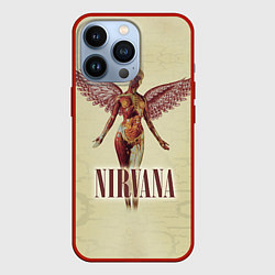 Чехол для iPhone 13 Pro Nirvana Angel, цвет: 3D-красный