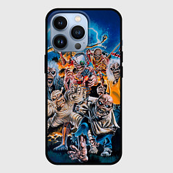 Чехол для iPhone 13 Pro Iron Maiden: Skeletons, цвет: 3D-черный