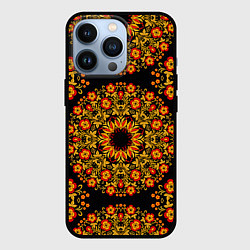 Чехол для iPhone 13 Pro Хохлома Роспись, цвет: 3D-черный
