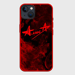 Чехол для iPhone 14 Plus АлисА, цвет: 3D-красный