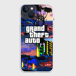 Чехол для iPhone 14 Plus GTA, цвет: 3D-белый