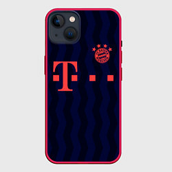 Чехол для iPhone 14 Plus FC Bayern Munchen, цвет: 3D-малиновый