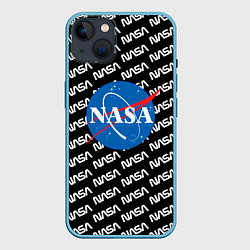 Чехол для iPhone 14 Plus NASA, цвет: 3D-голубой