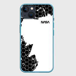 Чехол для iPhone 14 Plus NASA, цвет: 3D-голубой