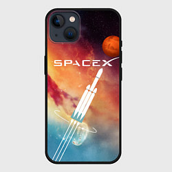 Чехол для iPhone 14 Plus Space X, цвет: 3D-черный
