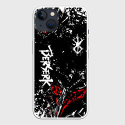 Чехол для iPhone 14 Plus Берсерк Черная маска, цвет: 3D-белый
