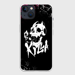 Чехол для iPhone 14 Plus JOJO KILLER QUEEN КИЛЛЕР КВИН KILLA ЧЕРЕП, цвет: 3D-белый